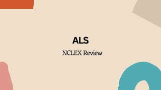 Amyotrophic Lateral Sclerosis ALS  NCLEX Nursing Review [upl. by Ettigirb]