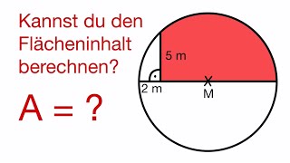 Kannst du den Radius des Kreises und den Flächeninhalt berechnen [upl. by Roselle]