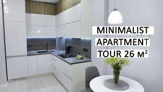 MINIMALIST APARTMENT TOUR 26 m2 280 sqf [upl. by Ertemed]