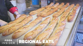 How French Baguettes Are Made In Paris  Regional Eats  Insider Food [upl. by Nellda]