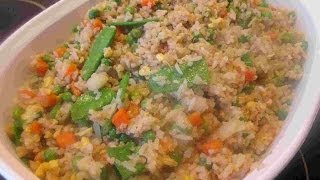 Asian Stir Fry Vegetable Fried Rice  Chinese Fried Rice Recipe [upl. by Hatfield]