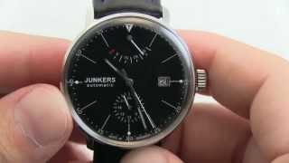 Junkers German Automatic Bauhaus Watch with Power Reserve 60602 [upl. by Annenn]