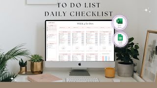 To do list checklist Excel and google sheet task tracker template todochecklist todolist todos [upl. by Astera]