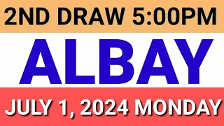 STL  ALBAY July 1 2024 2ND DRAW RESULT [upl. by Asyle]