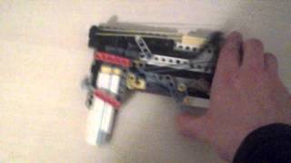 Semiautomatic lego mechanism powerful brick shooter [upl. by Paul]