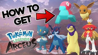 HOW TO GET PORYGON SNEASEL CRANIDOS and SHIELDON in POKEMON LEGENDS ARCEUS Distortion Rifts [upl. by Adorne]