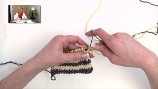 Knitting Help  Carrying Colors for Stripes [upl. by Lindsey]