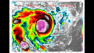 Tropical Cyclone Tiffany Takes Aim on Australia  1922 [upl. by Ahsillek245]