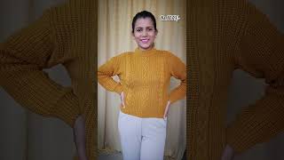 Trendy affordable sweaters myntra myntrafashion jagritifabcollection sweater sweaterdesign [upl. by Eiramasil]