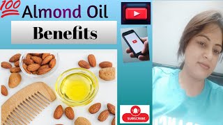 Almond oil benefits For facehair and skinhomeremedies626 [upl. by Htir724]