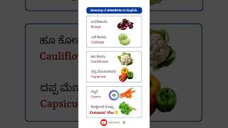 Vegetable names in Kannada  spokenenglishinkannada shorts duet song [upl. by Stevenson]