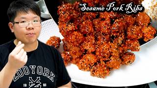 Crispy Sesame Ribs Recipe  Sweet amp Tangy Cantonese Ribs with Sesame Seeds [upl. by Ilrebma]