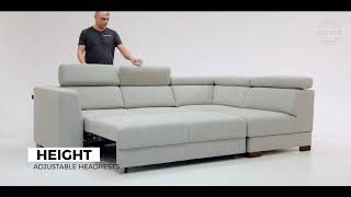 Halti Sectional Sofa Sleeper Full XL Size by Luonto Furniture [upl. by Rey391]