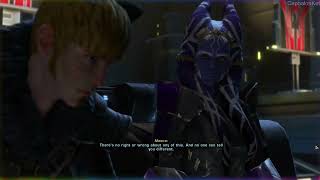 SWTOR 73  The Future of Clan Cadera Torian Romance Cutscene [upl. by Einaffit]