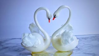 Blown sugar swans tutorial [upl. by Matteo]