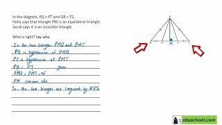 Similarity and Congruence  17 Congruence  Congruent Triangles ex4 [upl. by Abdella]