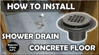 How to install Oatey shower drain on a concrete slab for a shower pan liner [upl. by Anasiul489]