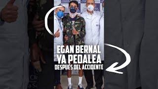 Egan Bernal YA PEDALEA después del accidente con un BUS  Valentí Sanjuan shorts [upl. by Hannus41]