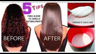 5 TIPS PARA ALISAR TU CABELLO NATURALMENTE con remedios caseros [upl. by Sinnelg]