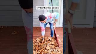 Easier way to rake leaves fall rake yardwork outdoors [upl. by Eleda582]