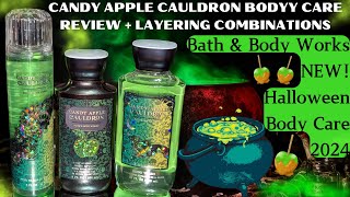 Review NEW 🍏🪄Candy Apple Cauldron  Layering Combinations ▌Bath amp Body Works Halloween 2024 [upl. by Sanson]