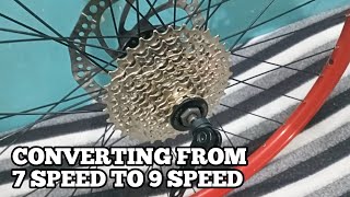 Converting From 7 Speed to 9 Speed 😍  Cassette to freewheel conversion  Aman Vlogs [upl. by Zadoc565]