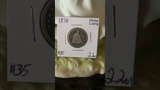 1878 Seated Liberty Quarter A must have for collectors coinsworthmoney numismatics [upl. by Luanni]