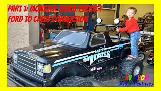 Part 1 Mini Monster Truck Project Ford To Chevy Conversion [upl. by Inkster]