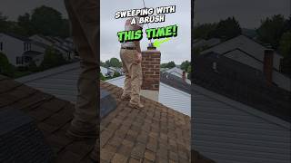 Sweeping A Chimney From The Roof shorts chimney [upl. by Myles]