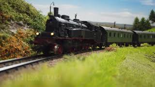 Réseaux ferroviaires avec des trains miniatures et locomotives à vapeur de Marklin à léchelle HO [upl. by Hansen2]