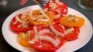 Das einfachste Rezept für leckere Tomaten 🍅 Toller Salat für jeden Tag [upl. by Ennaoj]