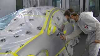 Spraying Silver Metallic Paint Base  Clear  Car Painting [upl. by Arnaldo]