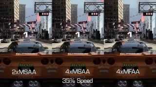 NVIDIA MFAA Comparison in GRID 2 2x MSAA vs 4x MSAA vs 4x MFAA [upl. by Eednahs688]