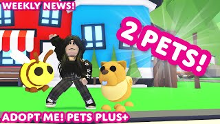 🐶 EQUIPPING TWO PETS 😻 Adopt Me Pets Plus ➕ Weekly News 🗞️ Adopt Me on Roblox [upl. by Ruthe]