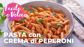 PASTA con CREMA di PEPERONI RICETTA VELOCE e SAPORITA😋✨🧡 [upl. by Olimac]