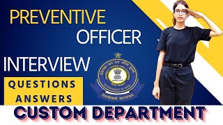 Preventive officer interview  Custom inspector Interview questions and answers  PD Classes [upl. by Narot]