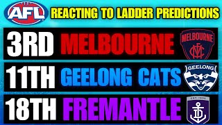 REACTING TO MY 2024 AFL LADDER PREDICTIONS [upl. by Yssirhc411]