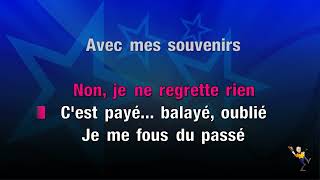 Non Je Ne Regrette Rien  Edith Piaf KARAOKE [upl. by Elyr]