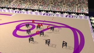 FEI World Cup Driving Final 2013 Bordeaux  Animated Course [upl. by Silvano54]