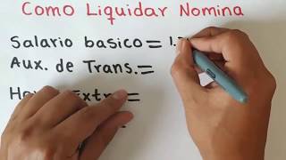 Como LIQUIDAR NOMINA ejercicio paso a paso [upl. by Tab494]