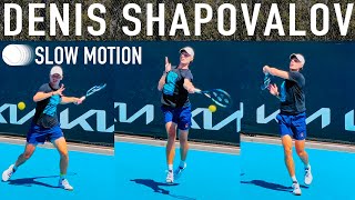 Denis Shapovalov Slow Motion Forehand amp backhand [upl. by Saucy715]