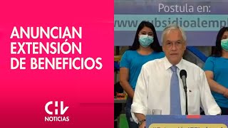 BENEFICIOS  Pdte Piñera anuncia extensión del IFE Laboral y Subsidio Protege  CHV Noticias [upl. by Adham]