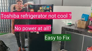 Toshiba inverter Refrigerator not cool and no power [upl. by Enileme551]