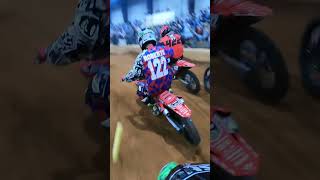 Arenacross A Class Big Crash motocross youtubeshorts supercross motocross [upl. by Herzen364]