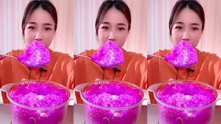 Qians new ice eating videoonly bites ice eating asmr ❤️ [upl. by Cralg]