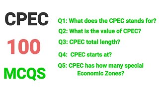 CPEC Complete mcqs for test preparation  CPEC most important mcqs for written test  CPEC [upl. by Nevak918]