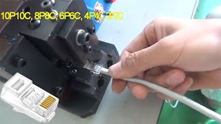 RJ45 crimping tutorialhow to crimp cat6 cable by using rj45 crimper amp rj45 crimping machine Review [upl. by Emarej]