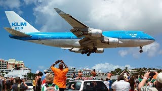 ATERRIZAJES ESPELUZNANTES EN LA ISLA DE SAINT MAARTEN [upl. by Cornelia]