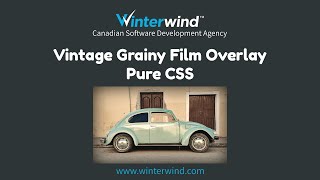 Vintage Grainy Film Overlay with CSS Only [upl. by Nylzaj]