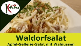 Waldorfsalat  SellerieApfelSalat mit Walnüssen  Waldorfsalad  Celeryapplesalad with walnuts [upl. by Adlanor]